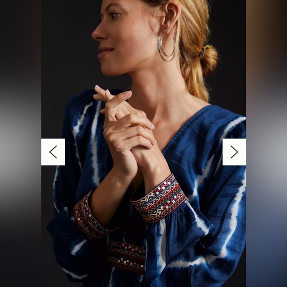 NWT - Anthropologie Beaded Tie-dye Mini Dress - Small - Picture 3 of 4